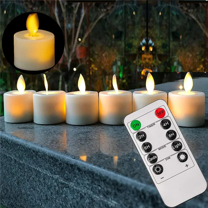 LED Theelicht Kaars met Bewegende Vlam voor Woondecoratie 4