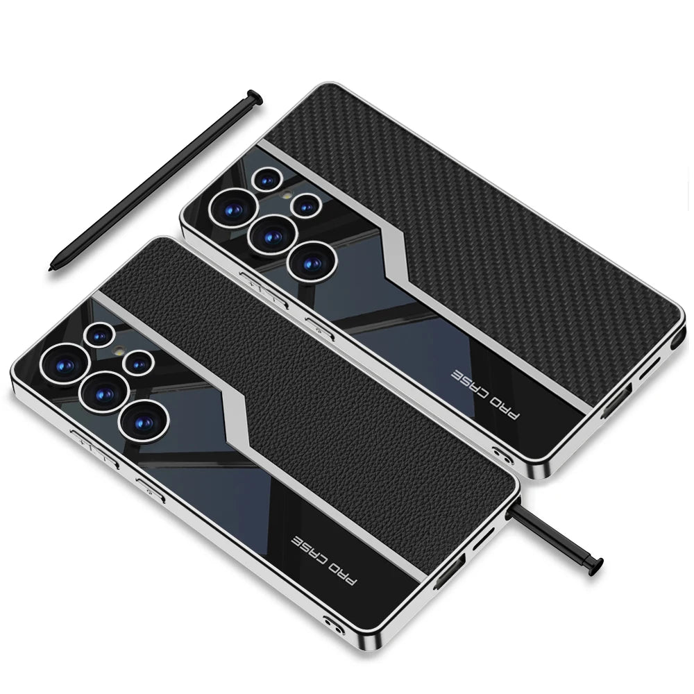 Lederen Case voor Samsung Galaxy S25 en S24 Ultra 5