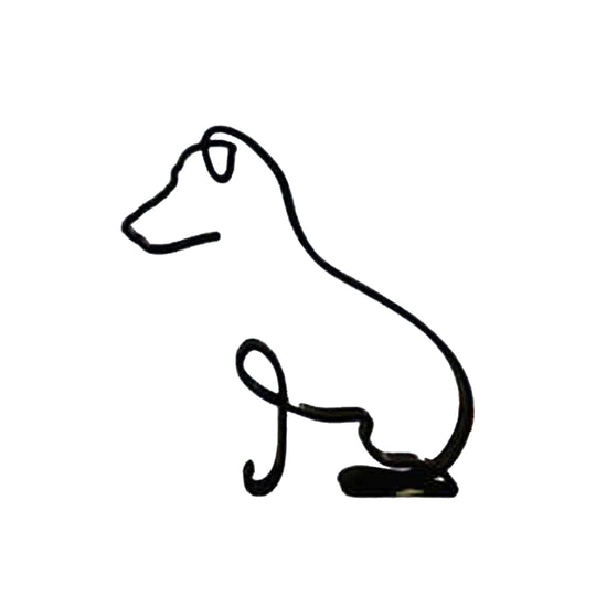 Minimalistische Hond Kunst Sculptuur