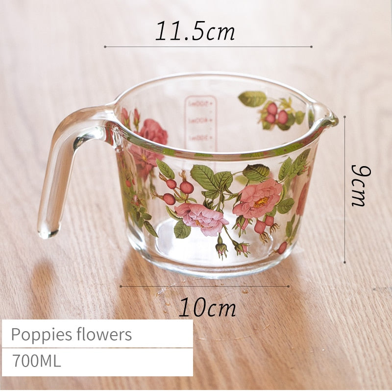 Maatbeker met Deksel Bloemen Design 10