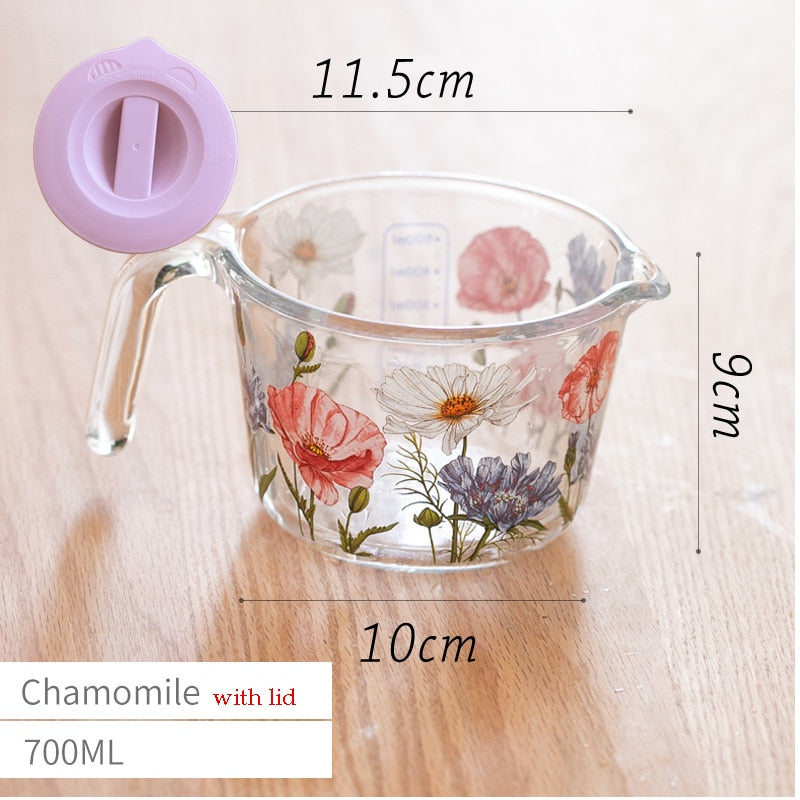 Maatbeker met Deksel Bloemen Design 8