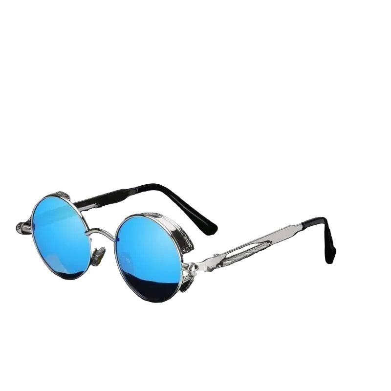 Mannen Retro Zonnebril Ronde Steampunk Stijl 0