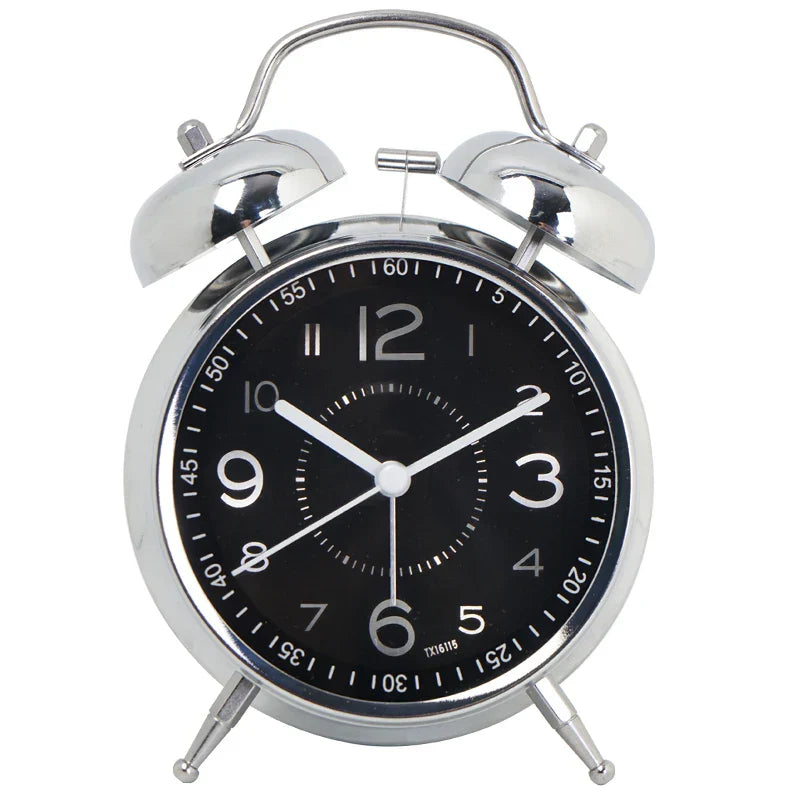 Metalen Analoge Wekker Retro Stijl voor Slaapkamer 7