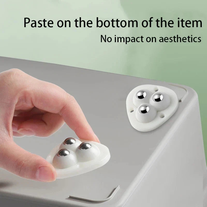 Meubelwieltjes Zelfklevend 360° Roterend Voor Zware Meubels - 4 Stuks 4