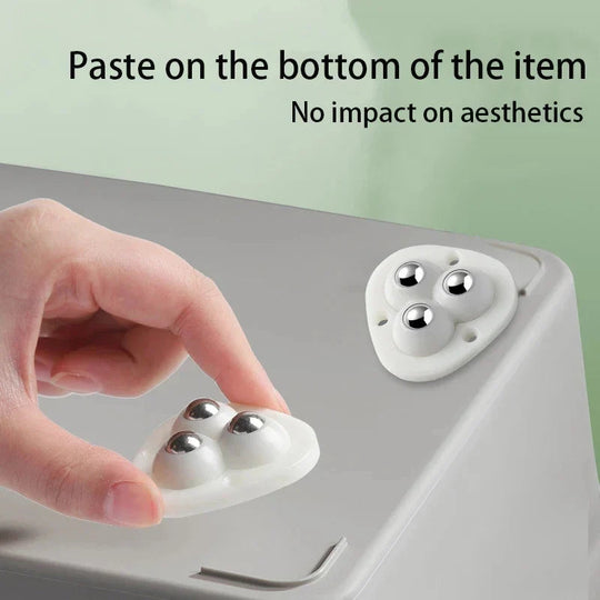 Meubelwieltjes Zelfklevend 360° Roterend Voor Zware Meubels - 4 Stuks 4