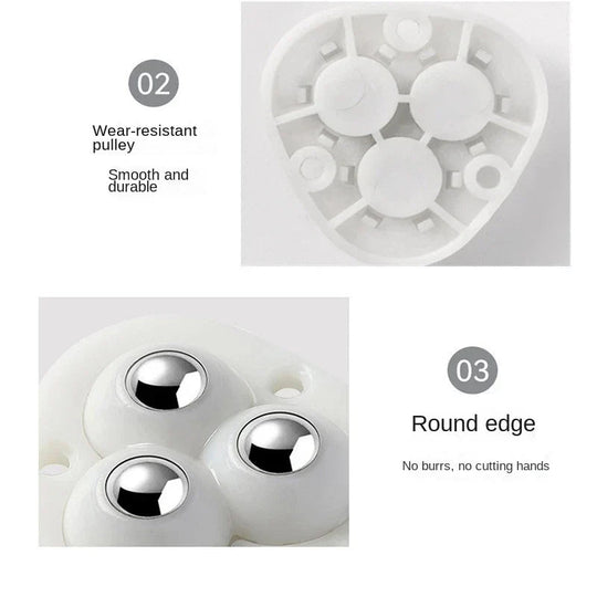 Meubelwieltjes Zelfklevend 360° Roterend Voor Zware Meubels - 4 Stuks 6