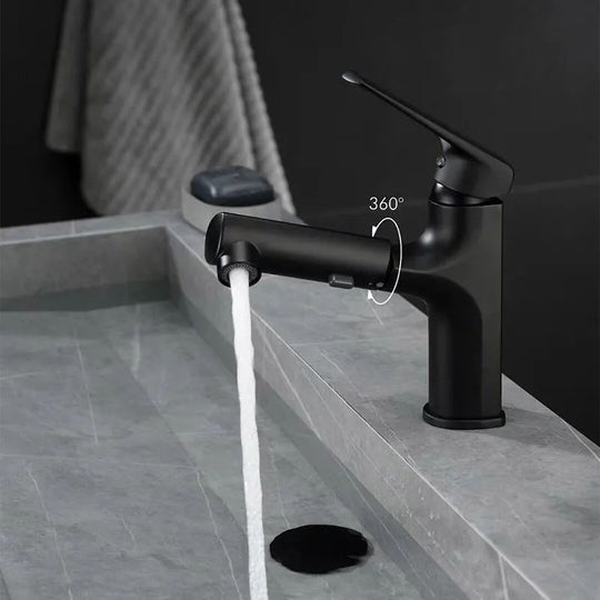 Moderne Badkraan Met Handdouche Eengreeps Uittrekbaar Design 2