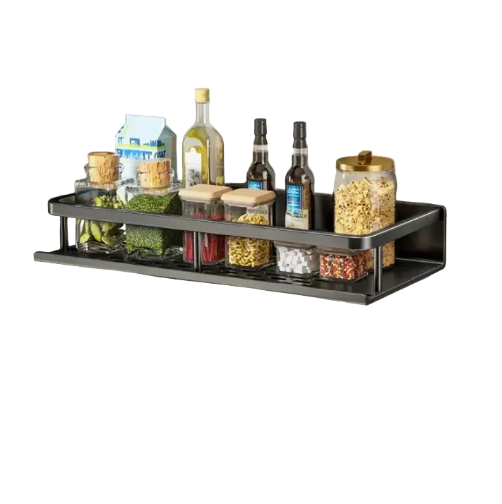 Moderne Keukenplank met Haken en Handdoekhouder 11