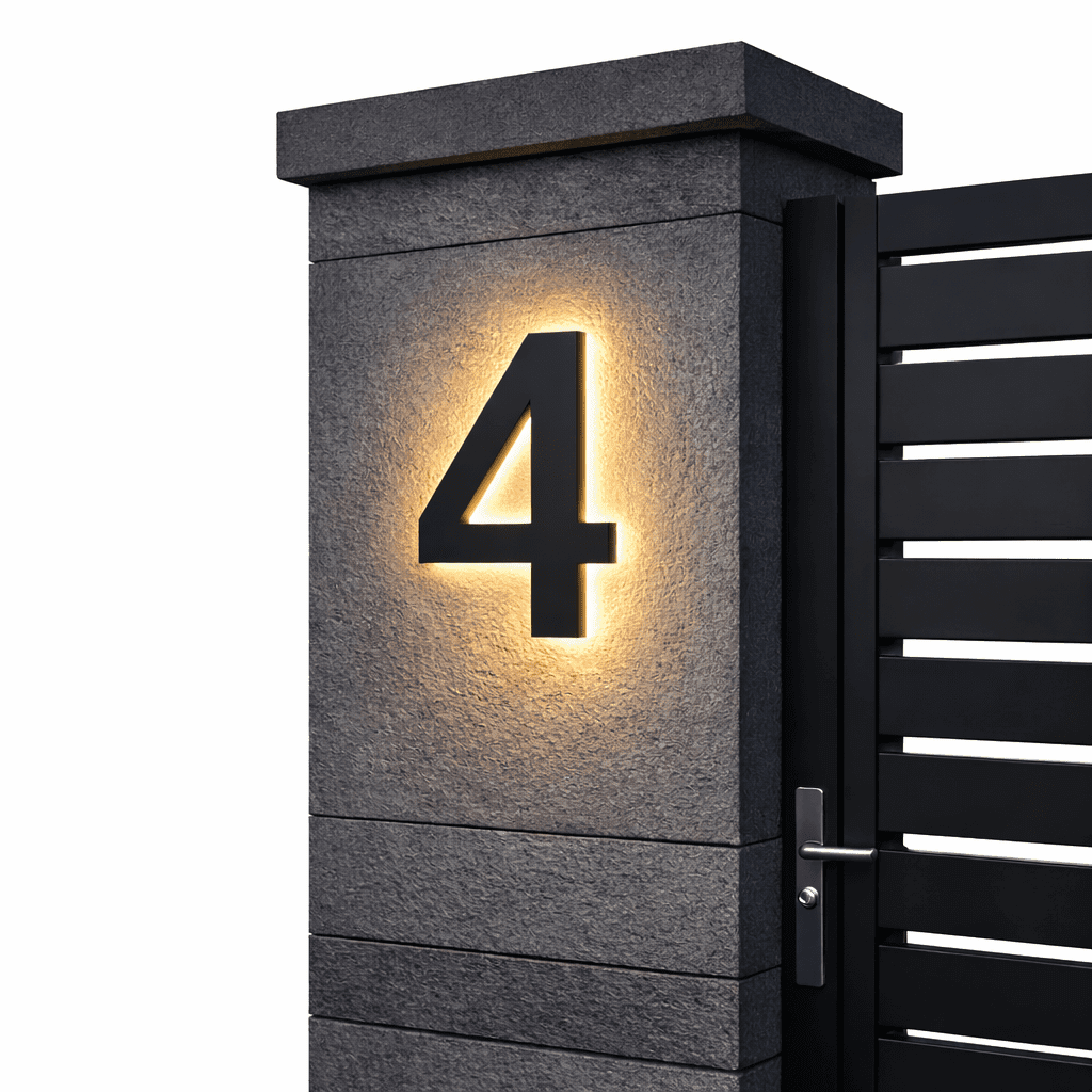 Moderne LED Huisnummers voor Buiten 12
