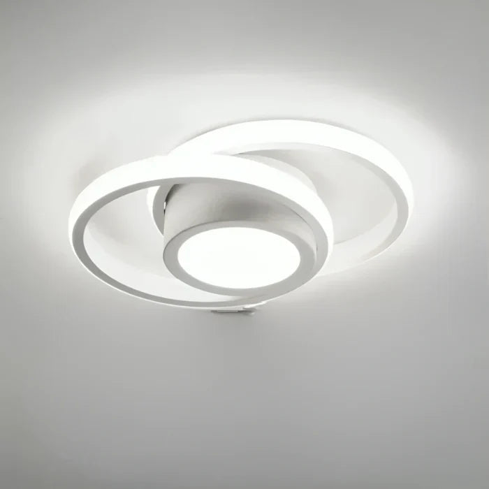 Moderne LED Plafondlamp Dubbel Ringdesign 0