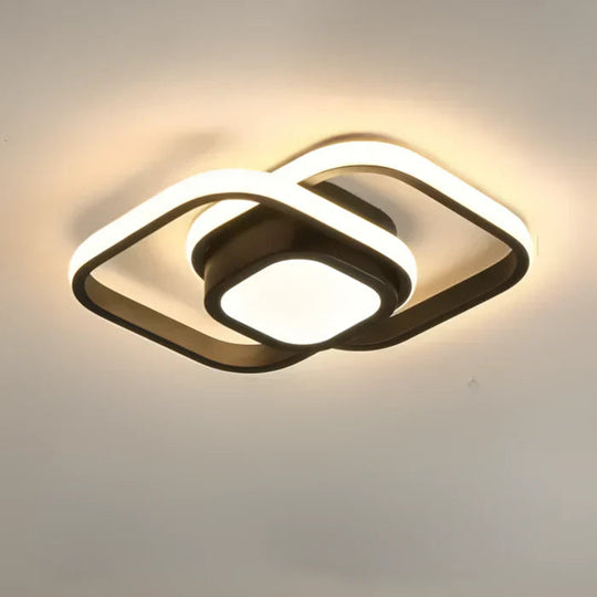 Moderne LED Plafondlamp Dubbel Ringdesign 8