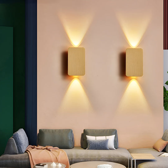 Moderne Mini Rechthoekige LED Wandlamp voor Binnen 9