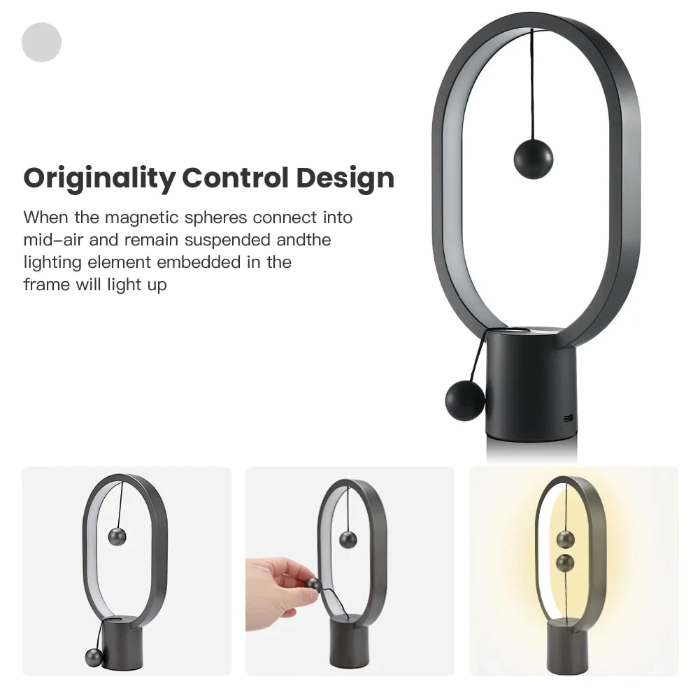 Moderne Nachtlamp Mini Balans voor Sfeervolle Verlichting in Slaapkamer 8