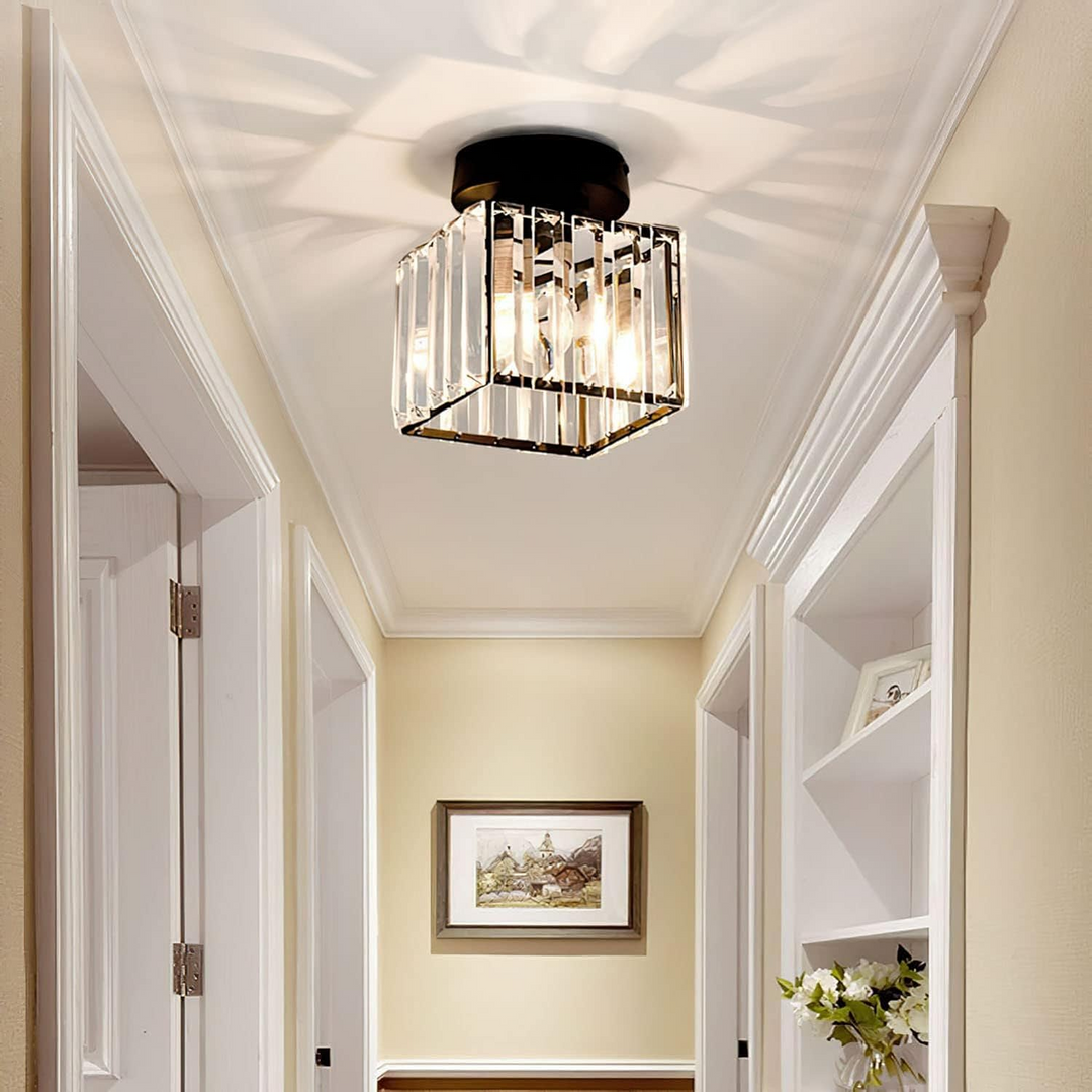 Moderne Plafondlamp met Kristallen Accenten 3