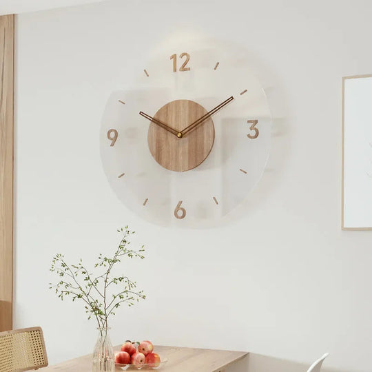 Moderne Wandklok Hout Minimalistisch Design 6