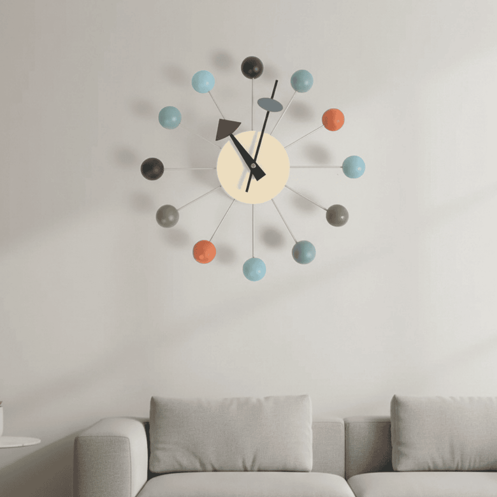 Moderne Wandklok Met Decoratief Metalen Ontwerp 32 cm 0