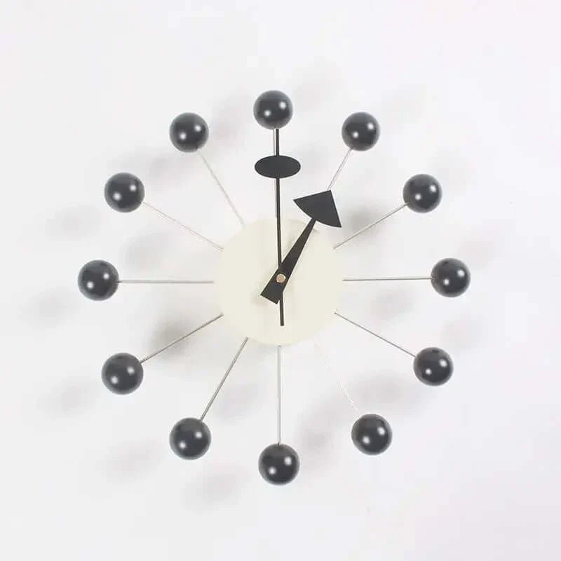 Moderne Wandklok Met Decoratief Metalen Ontwerp 32 cm 6