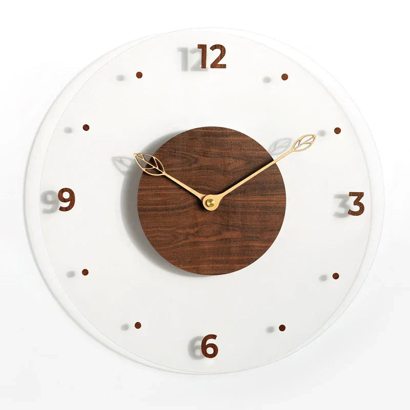 Moderne Wandklok met Houten Afwerking 7