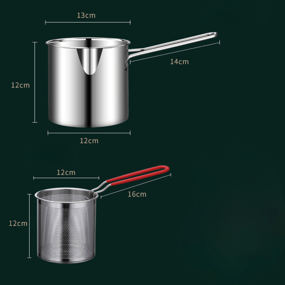 Multifunctionele Friteuse Roestvrijstaal met Siliconen Handvat 1