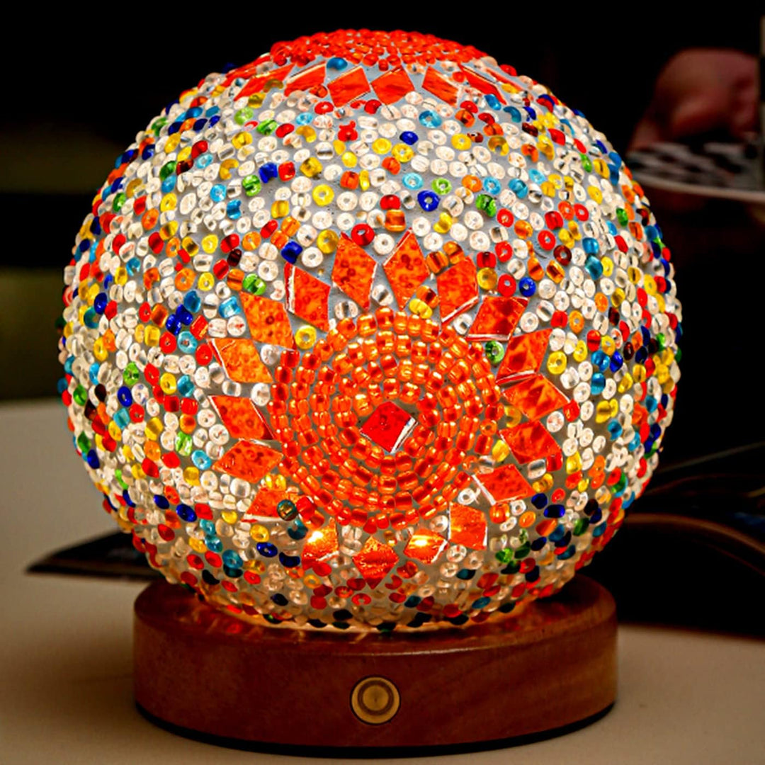 Nachtlampje Boho Mozaïek Glas 10