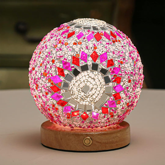 Nachtlampje Boho Mozaïek Glas 2