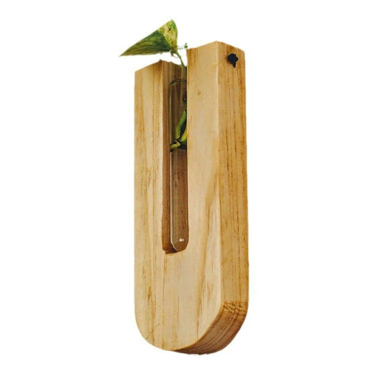 Set Wandplantenhouders Rustiek Hout