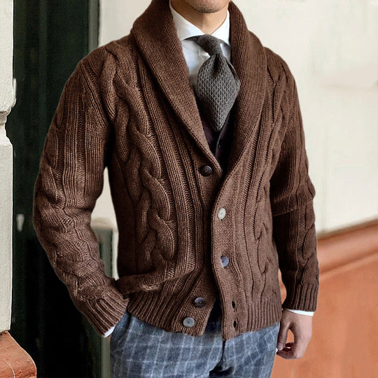 Heren Cardigan Gebreid Merino Wol Casual en Formeel