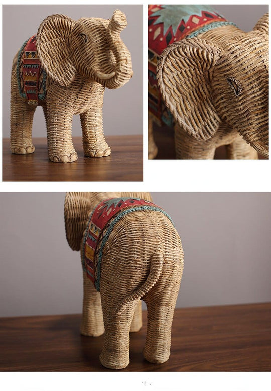 Olifantenbeeld Rotan Design 5