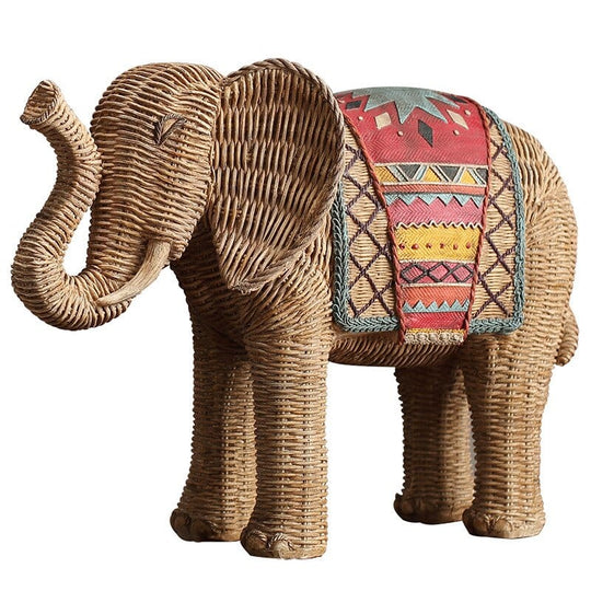 Olifantenbeeld Rotan Design 6