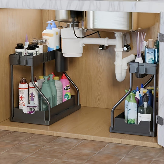 Onder Gootsteen Organizer met Schuiflade voor Keuken en Badkamer 1