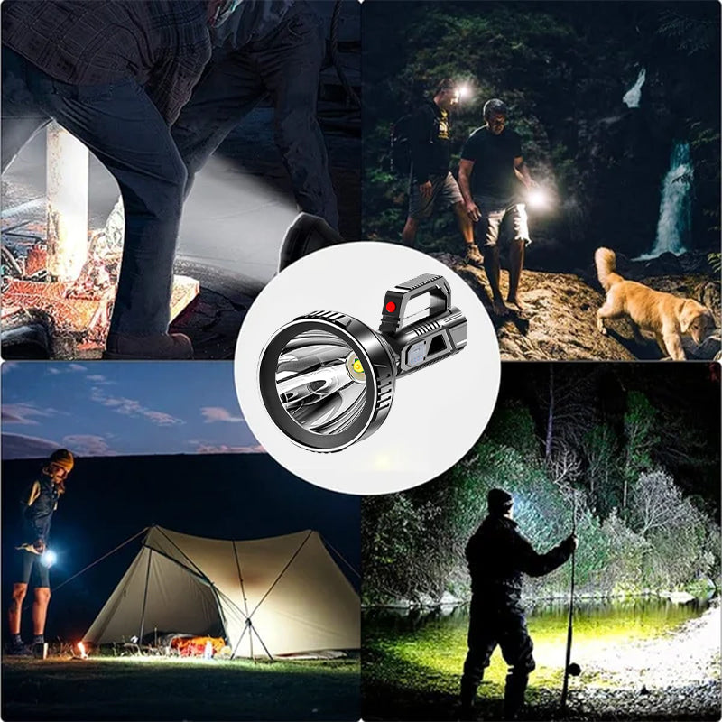 Oplaadbare Zaklamp LED met Multifunctionele Verlichting voor Buitenactiviteiten 7