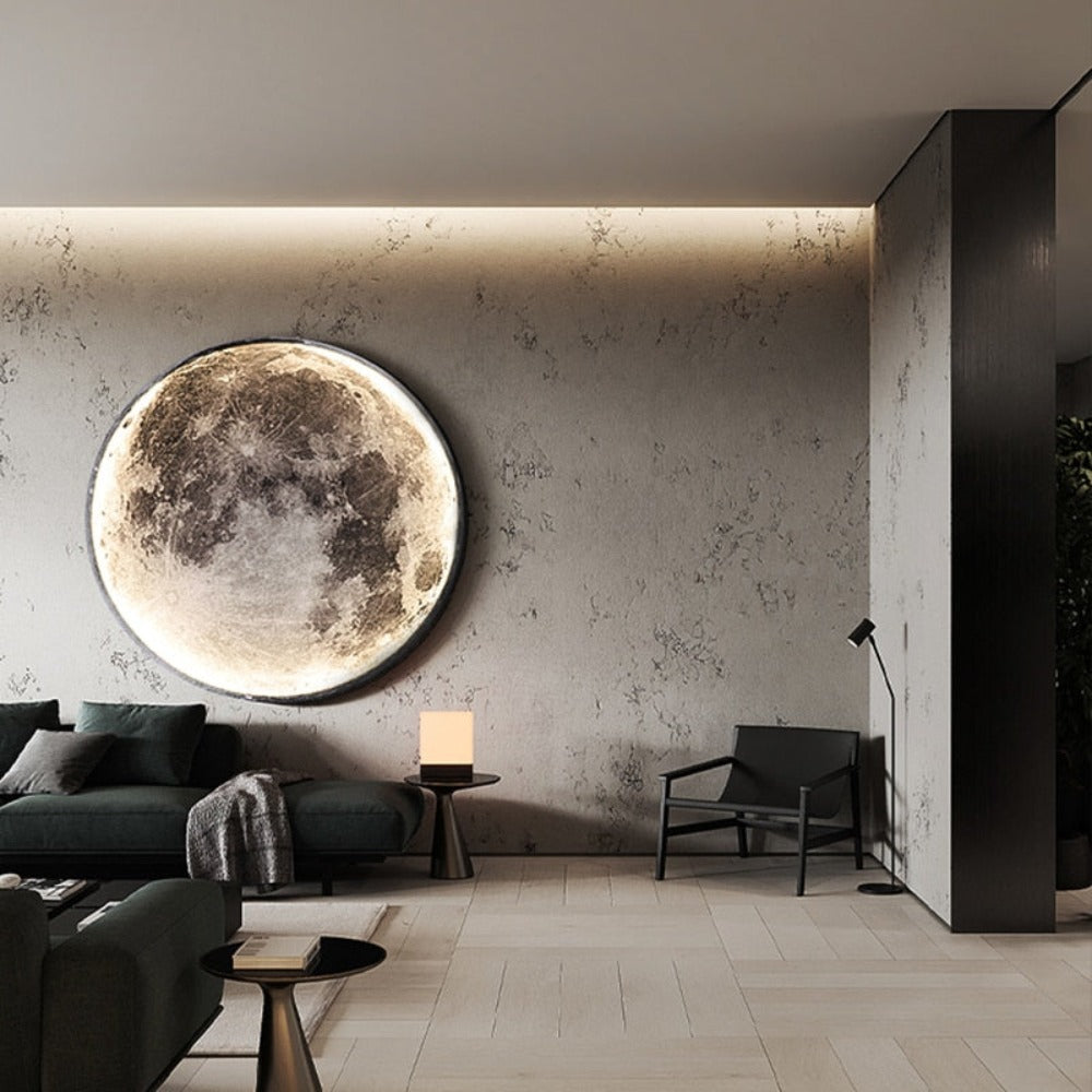 Plafond- of Wandlamp 3D Maan of Aarde 6