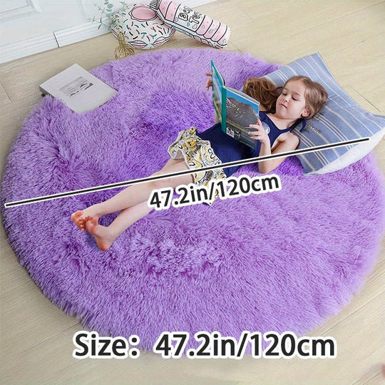 Rond Vloerkleed Pluizig voor Kinderkamer en Woonkamer 7