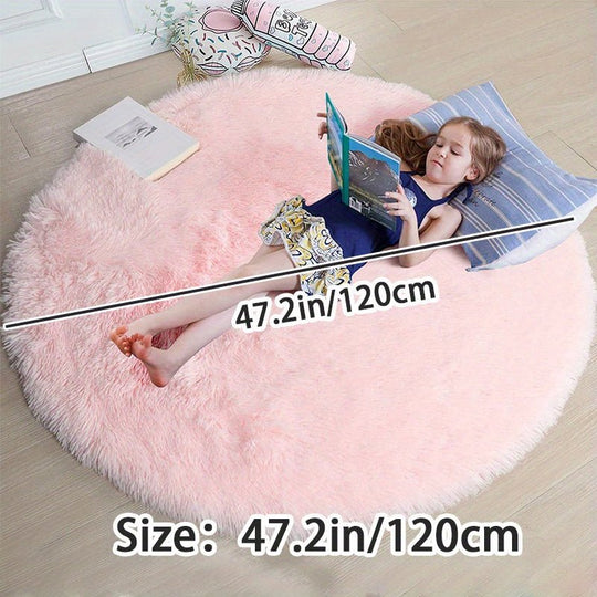Rond Vloerkleed Pluizig voor Kinderkamer en Woonkamer 8