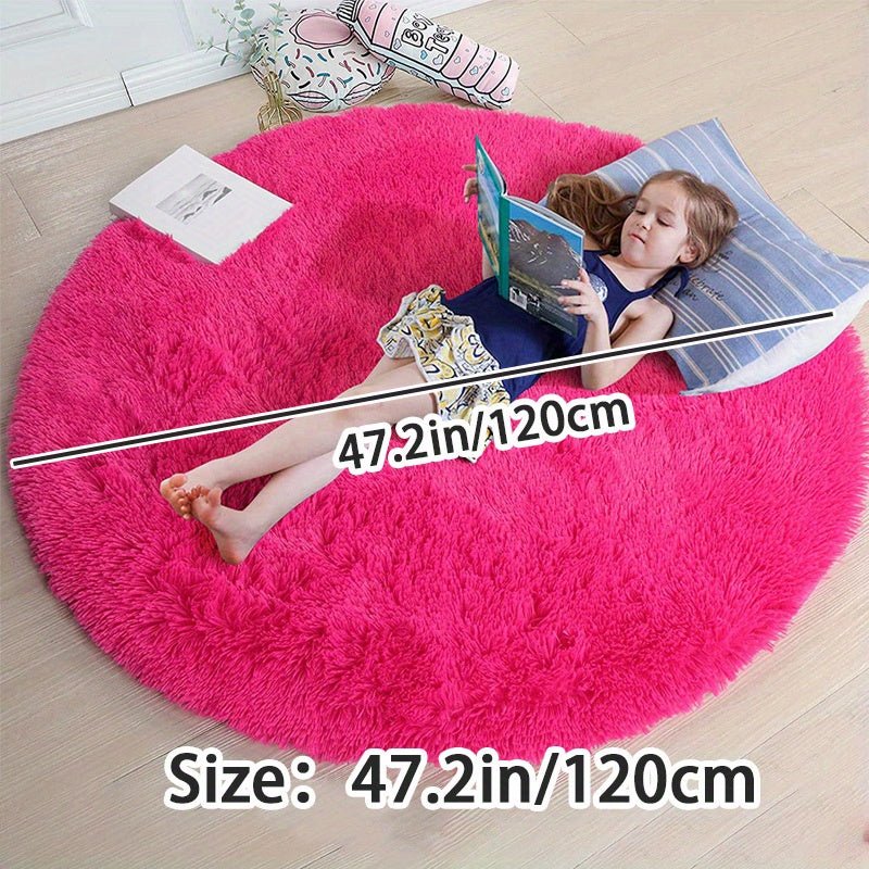 Rond Vloerkleed Pluizig voor Kinderkamer en Woonkamer 9