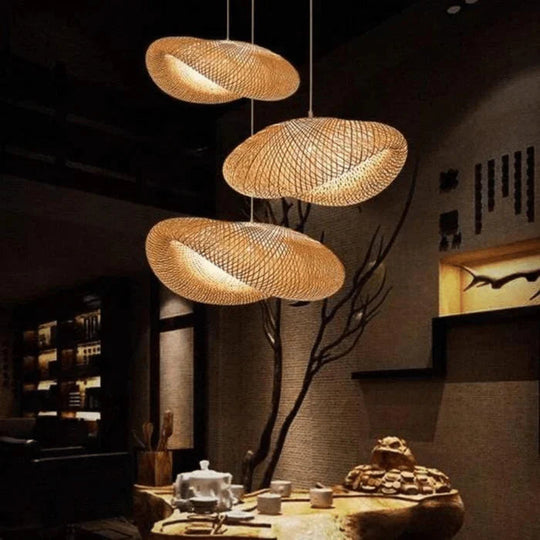 Rotan Hanglamp voor Woonkamer of Eetkamer met Natuurlijke Sfeer 2