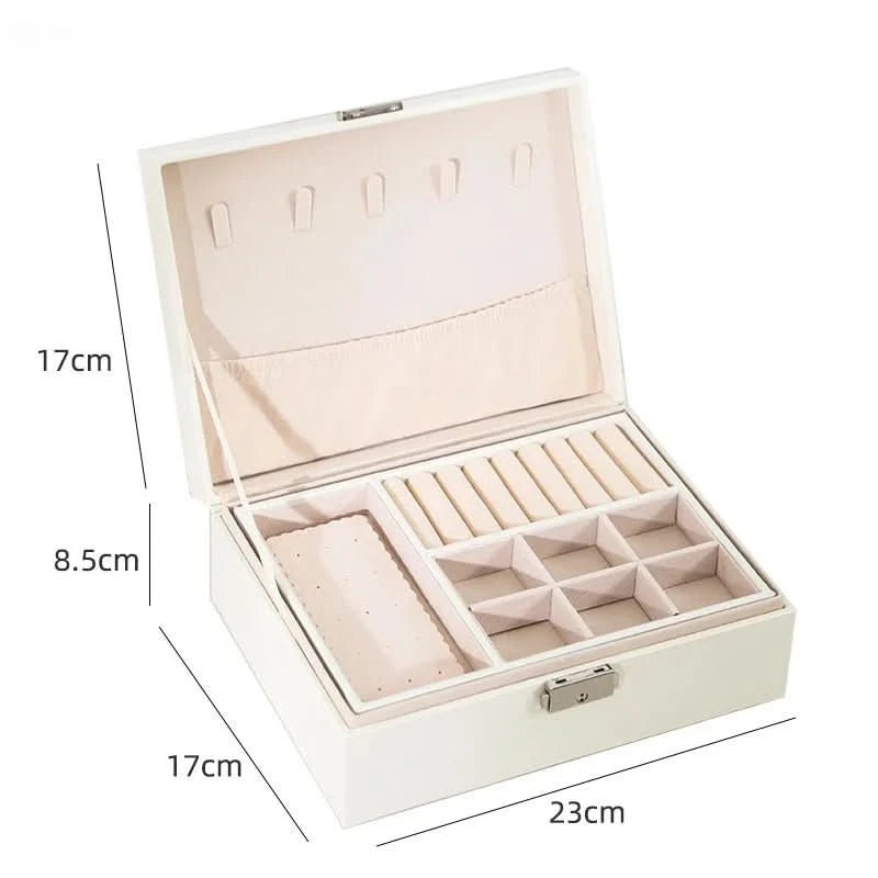 Sieradendoosje 2-Laags Compact Stijlvol Design voor Sieraden en Cosmetica 0