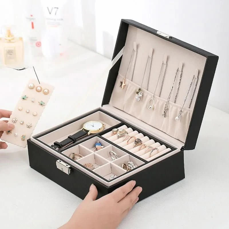 Sieradendoosje 2-Laags Compact Stijlvol Design voor Sieraden en Cosmetica 2