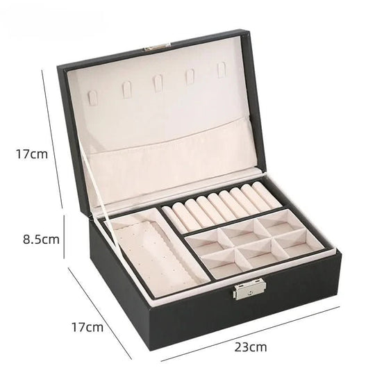 Sieradendoosje 2-Laags Compact Stijlvol Design voor Sieraden en Cosmetica 6