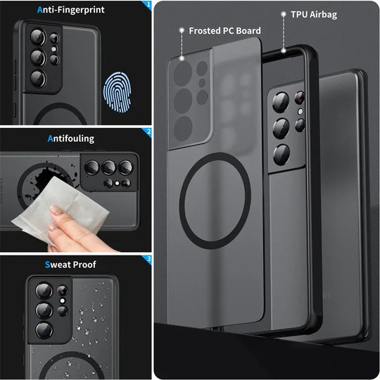 Telefoon Case Matte Magnetisch voor Samsung Galaxy 3
