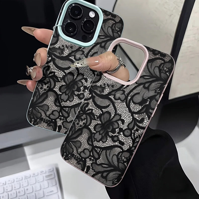 Telefoon Case voor iPhone 17, 16, 15, 14, 13, 12, 11 met Kant Patroon 2