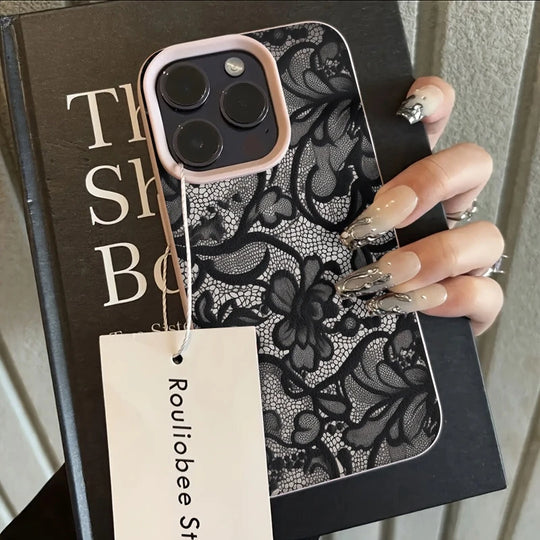 Telefoon Case voor iPhone 17, 16, 15, 14, 13, 12, 11 met Kant Patroon 7