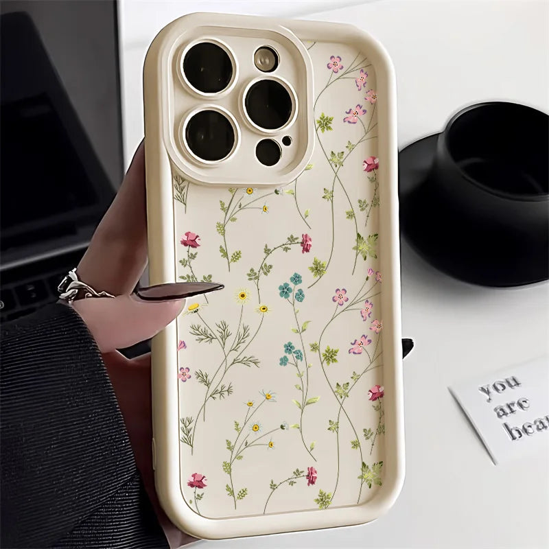 Telefoon Case voor iPhone met Bloemenprint 0