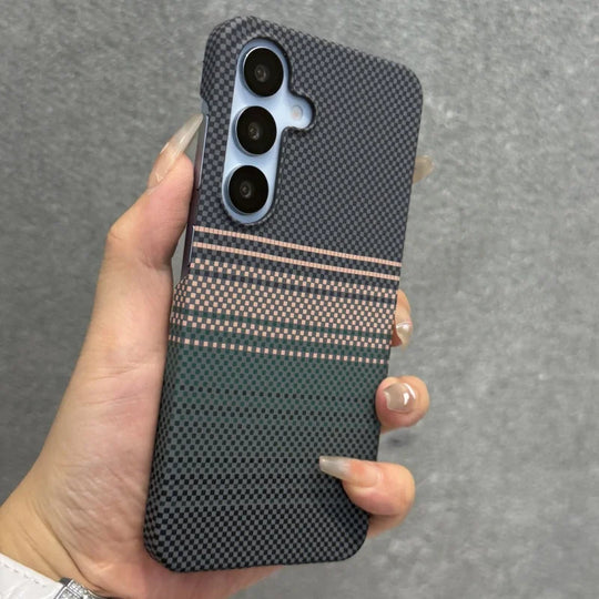 Telefoonhoes voor Samsung Galaxy S25 S24 Plus Ultra met Koolstofvezel Patroon 3