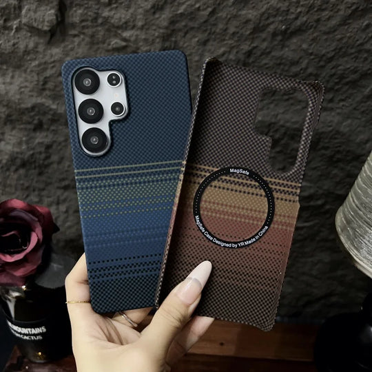 Telefoonhoes voor Samsung Galaxy S25 S24 Plus Ultra met Koolstofvezel Patroon 4