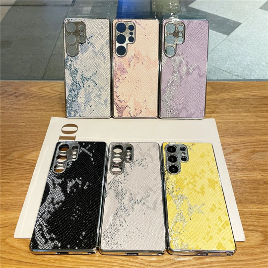 Telefoonhoes voor Samsung Galaxy S25 Ultra Luxe Slangenhuid Textuur 0