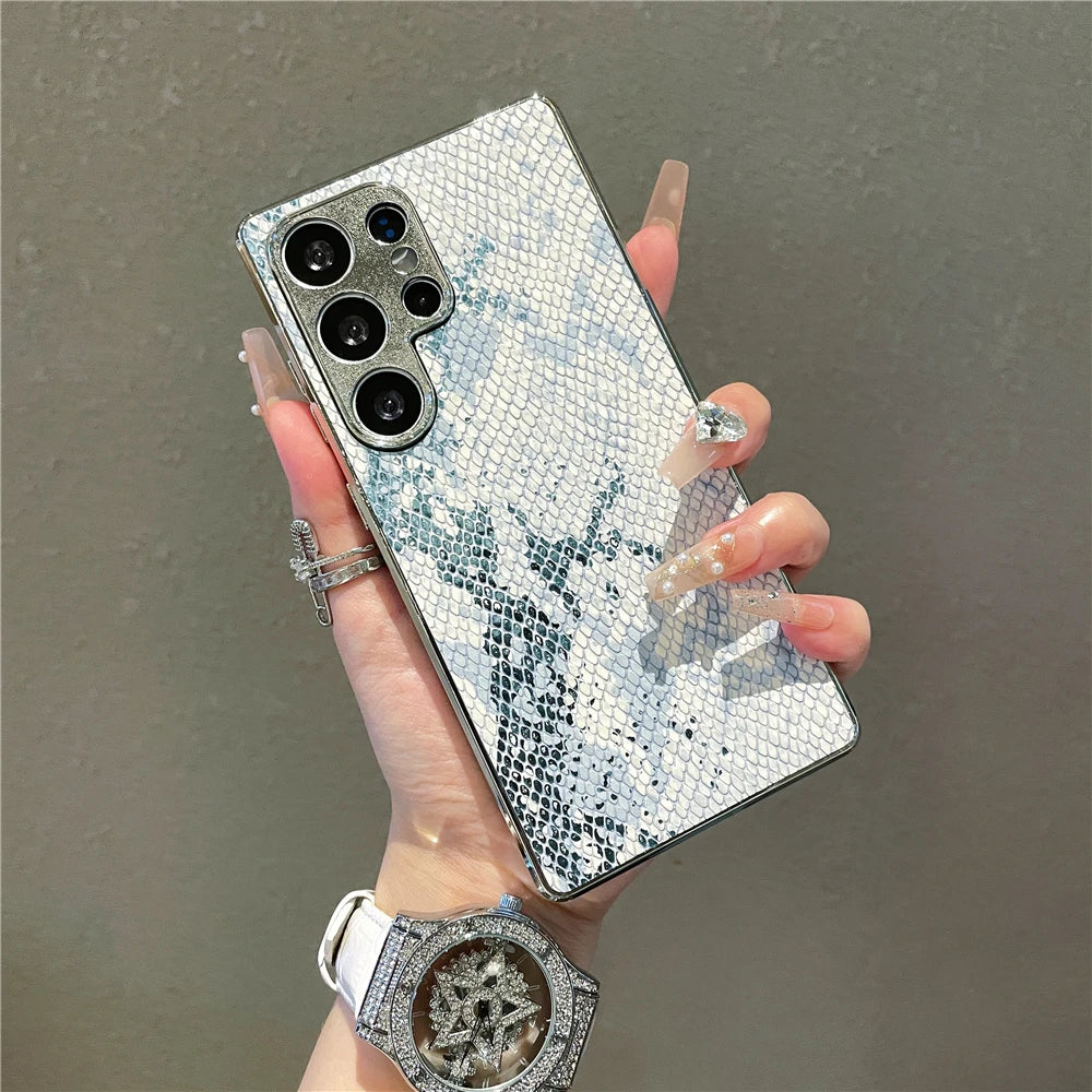 Telefoonhoes voor Samsung Galaxy S25 Ultra Luxe Slangenhuid Textuur 10