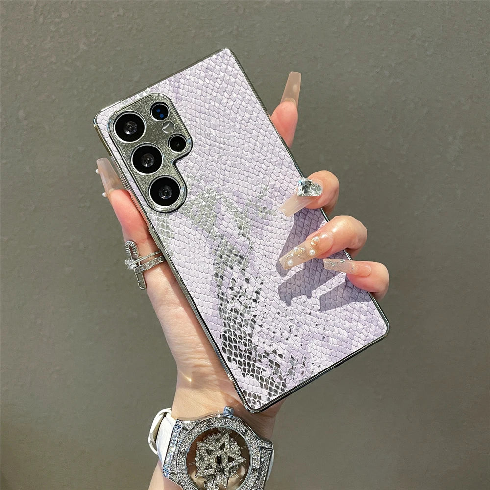 Telefoonhoes voor Samsung Galaxy S25 Ultra Luxe Slangenhuid Textuur 8