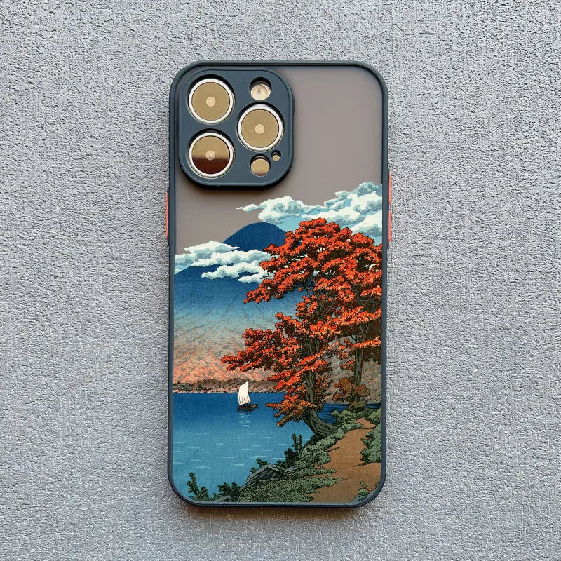 Telefoonhoes voor iPhone met Uniek Landschap Ontwerp 11