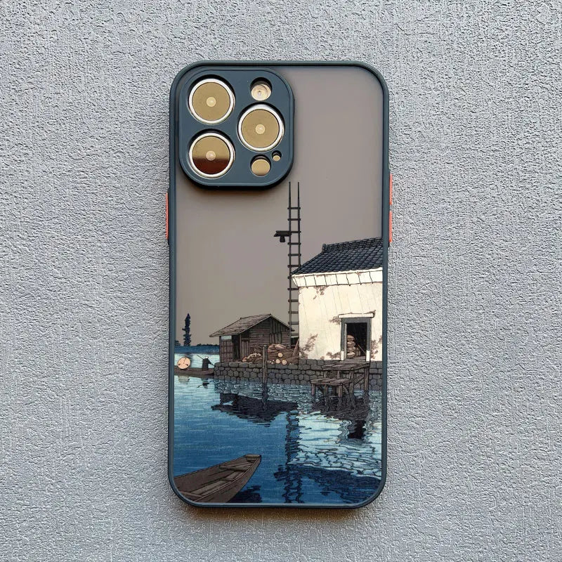 Telefoonhoes voor iPhone met Uniek Landschap Ontwerp 8